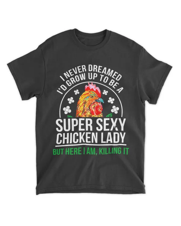 Funny Crazy Chicken Farmer Lady