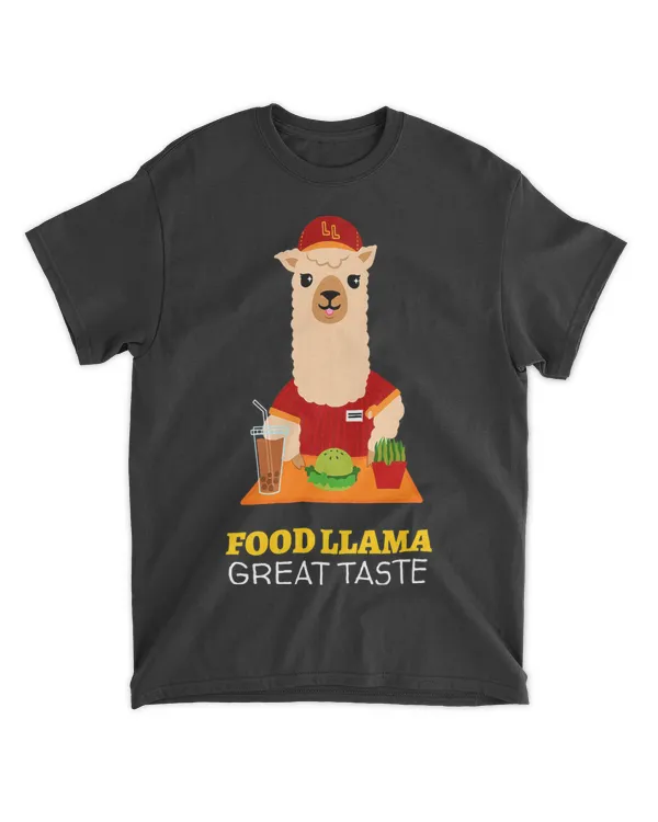 Funny Food Llama With Hat Meme For Party And Food Lovers
