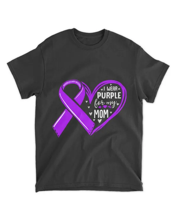 I Wear Purple For My Mom Mother Pancreatic Cancer Awareness
