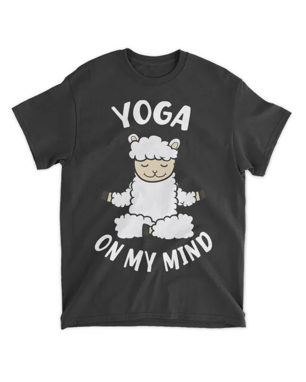 Funny Llama Yoga On My Mind Namaste Yoga Meditation