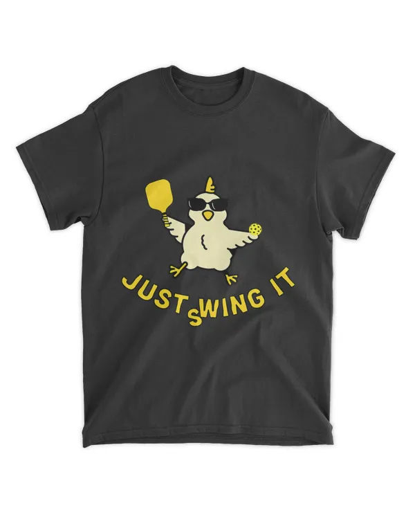 Funny Pickleball Chick Shirts Just Wing Swing It