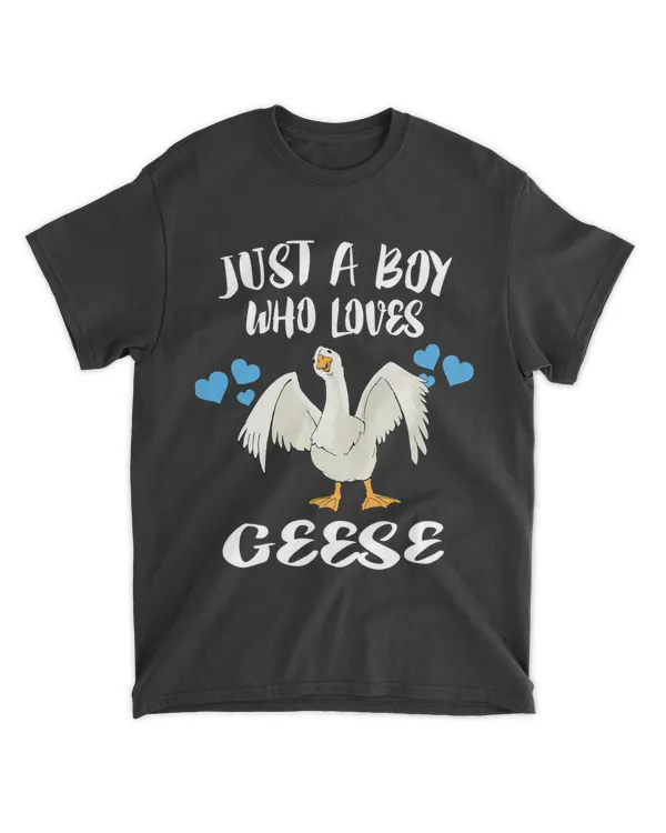 Just A Boy Who Loves Geese Goose Bird Lover