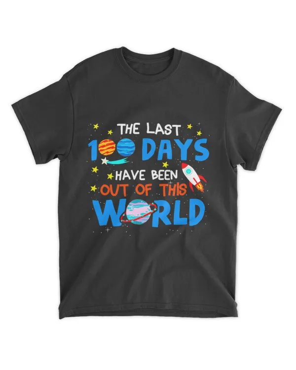 100 Days Of School Boys Outer Space Astronaut Planets Rocket