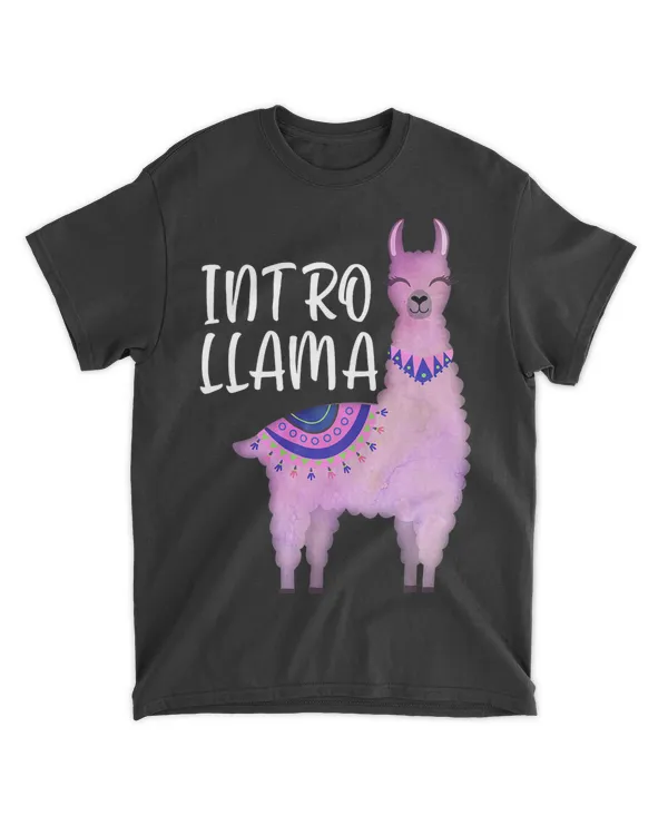 Intro Llama Funny Introvert Womens