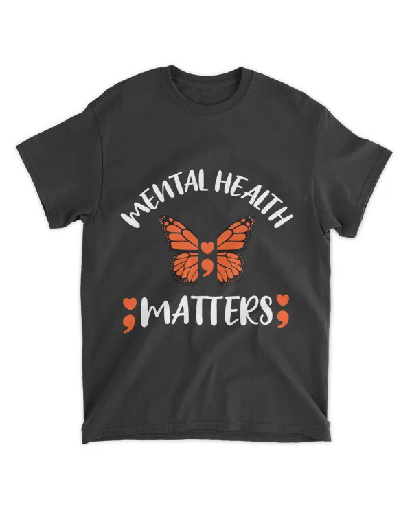 Mental Health Matters Semicolon Butterfly Support