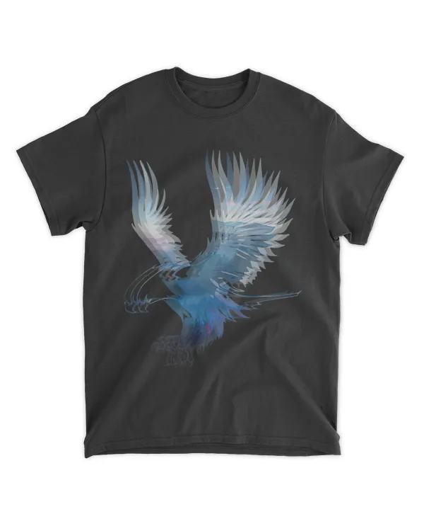 Trippy eagle illusion nature forest sky scene Zoo