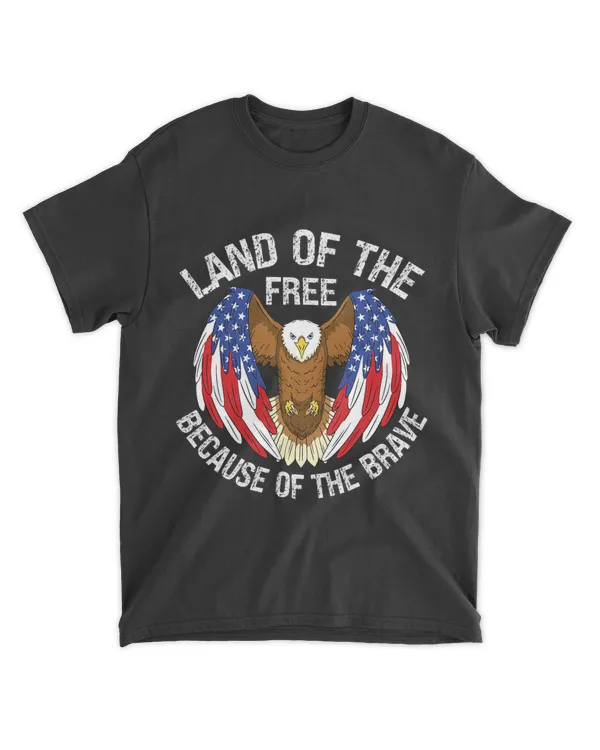 USA Eagle Land of the Free Because of the Brave 4t