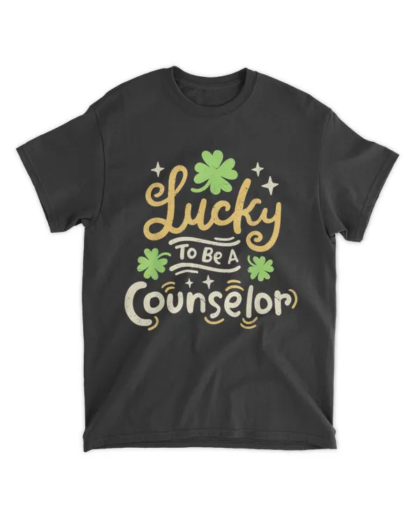 Retro Lucky To Be A Counselor School St Patricks Day TShirt