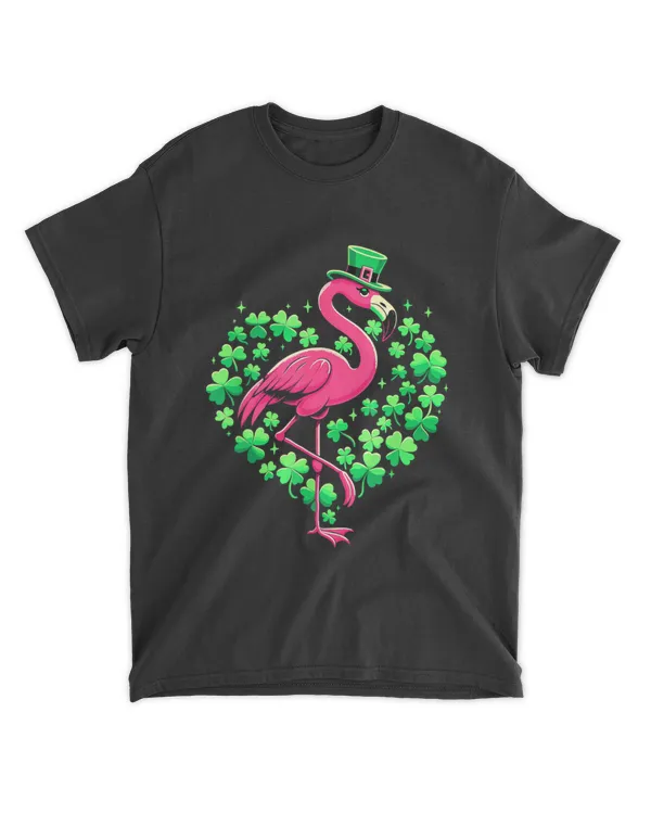 St Patricks Day Irish Flamingo T-Shirt