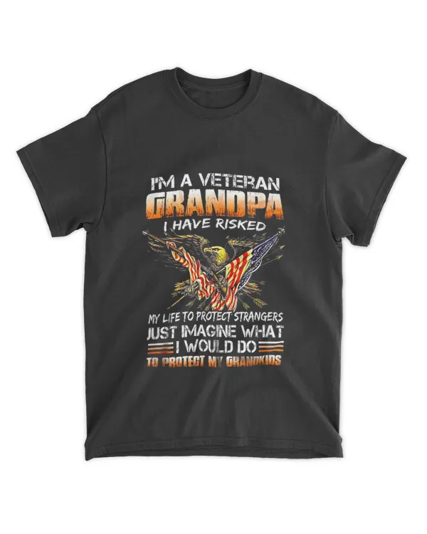 Grandpa Proud Vet Grandfather Fathers Day