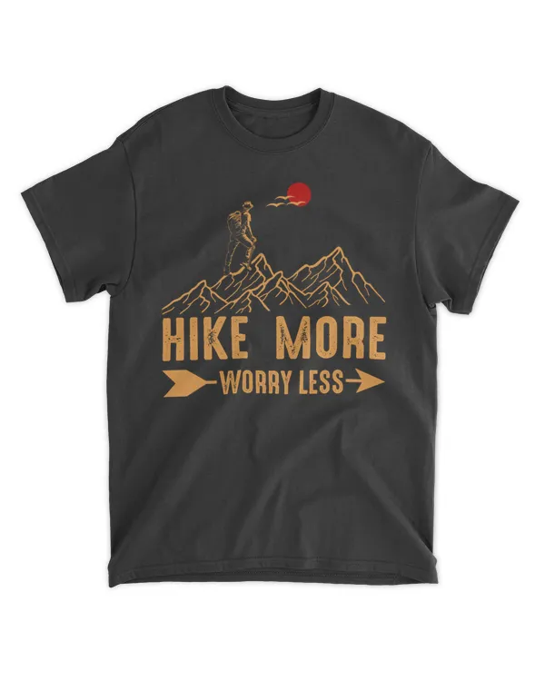 Hiking - Hike more worry less Men T-shirt