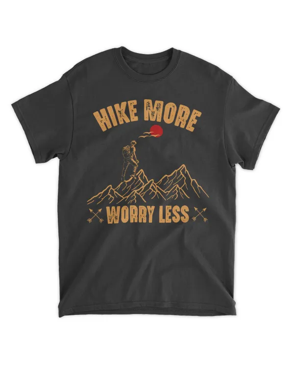 Hiking - Hike More Worry Less Men T-shirt