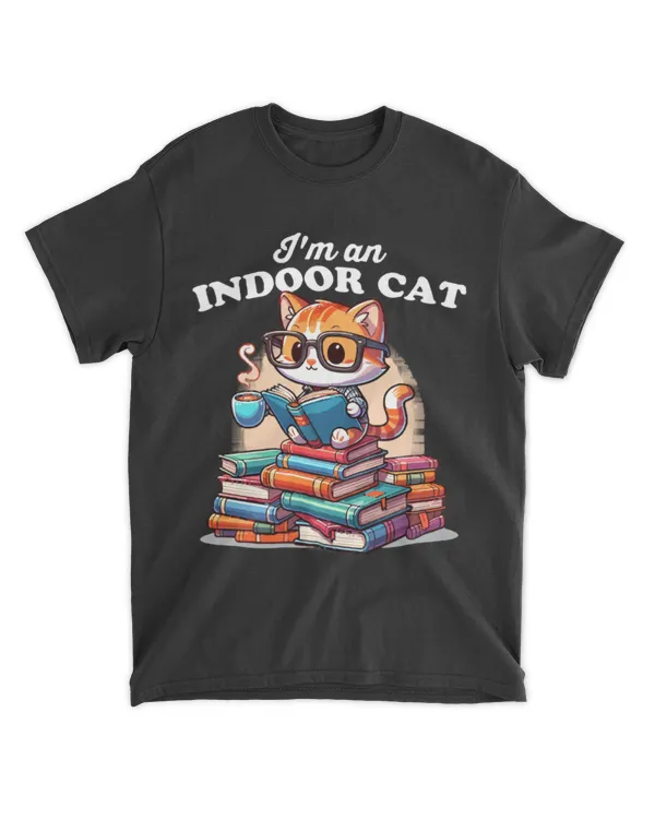 Reading Books T-ShirtI'm an Indoor Cat Reading Books T-Shirt_by DetourShirts_