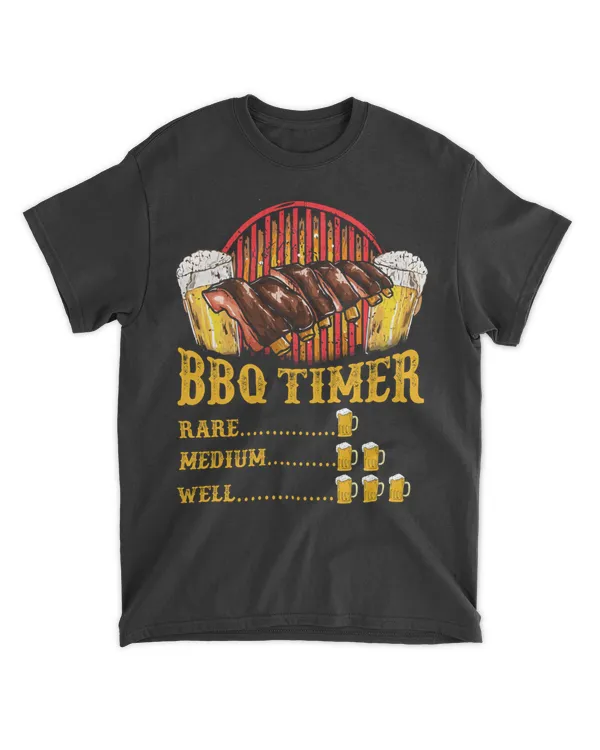 BBQ Timer Barbecue tee Funny Grill Grilling Gift party pork beer event lover family ww