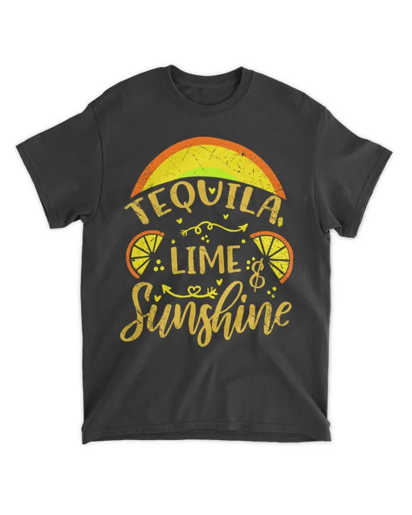Tequila Lime And Sunshine Funny Drinking Tee for Cinco De Mayo 060320