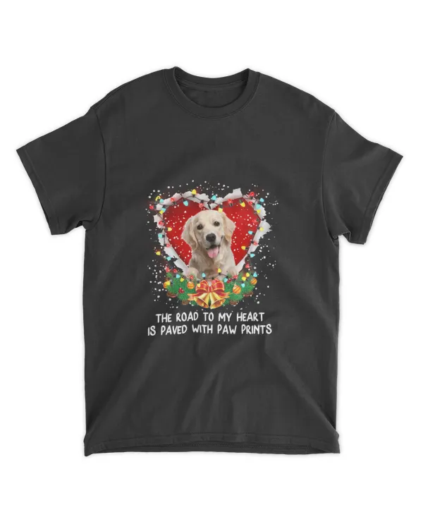 Golden Retriever The Road To My Heart Is Paved With paw Prints Gift For Dog Loves QTMAS101922A1