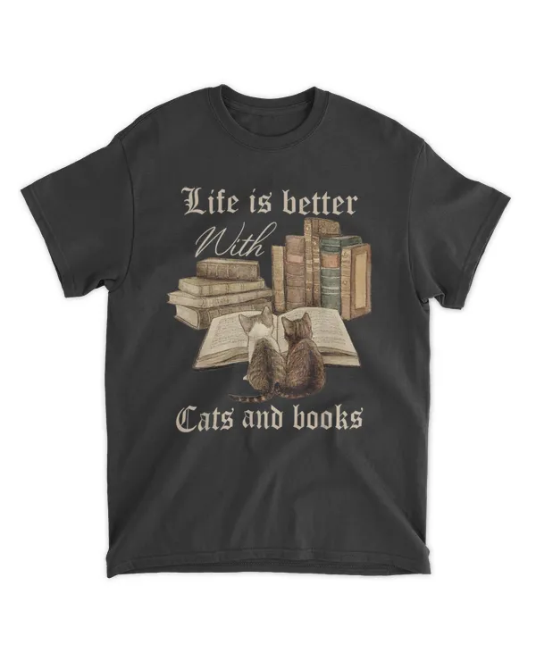 Life Is Better With Cats And Books Funny