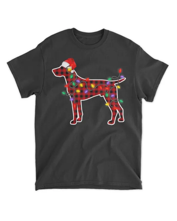 German Shorthaired Pointer Dog Santa Hat Christmas Pajamas T-Shirt