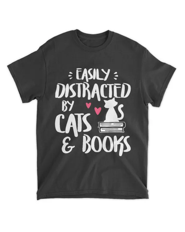 Easily Distracted by Cats and Books V2 QTCATB191222A8