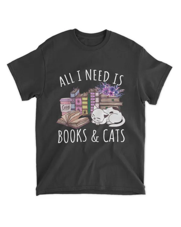 All I Need Is Books And Cats Cat Lover Kitten Reading QTCATB191222A21