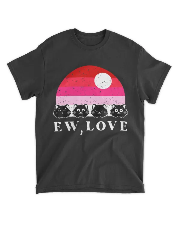 Ew Love Cat Valentines Day Funny Retro Kitten Kitty Love QTCATVL201222A55
