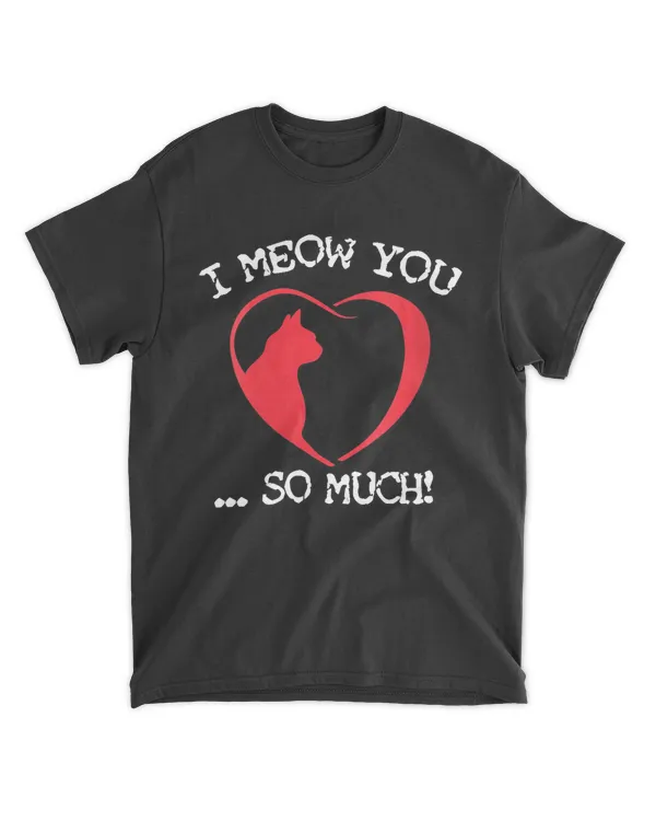 Womens Cat Lovers Valentine's Day Shirt I Meow You So Much Cute QTCATVL201222A67