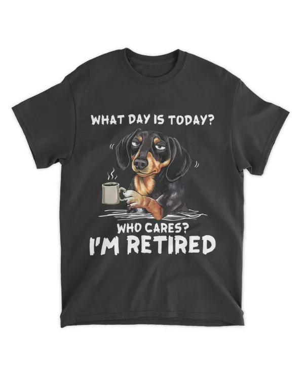 Dachshund Dog What Day Is Today Who Cares I’m Retired HOD110123Y63