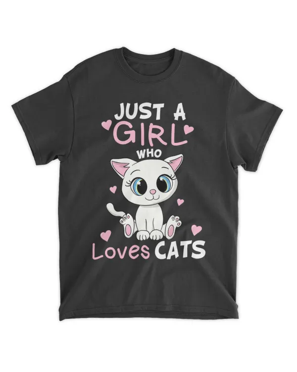 Just A Girl Who Loves Cats Funny Cute Kitten Lover Cat HOC230323A14