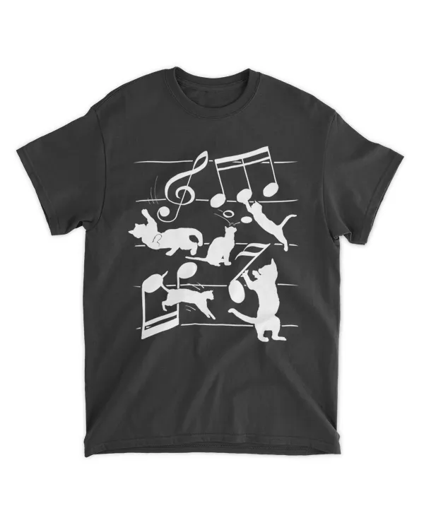 Cute Cat Kitty Playing Music Note Clef Musician HOC270323A7