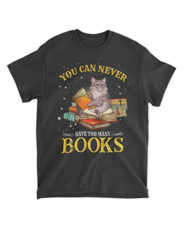 Funny Cat Reading You Can Never Have Too Many Books HOC290323A8