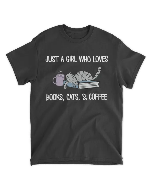 Just a Girl Who Loves Books, Cats, & Coffee HOC100423A8