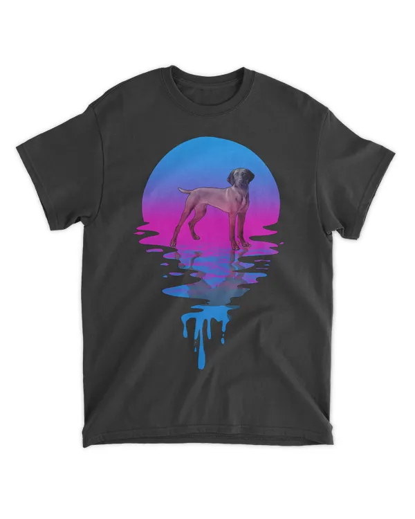 Vintage Retro Sunset Vizsla T-Shirt