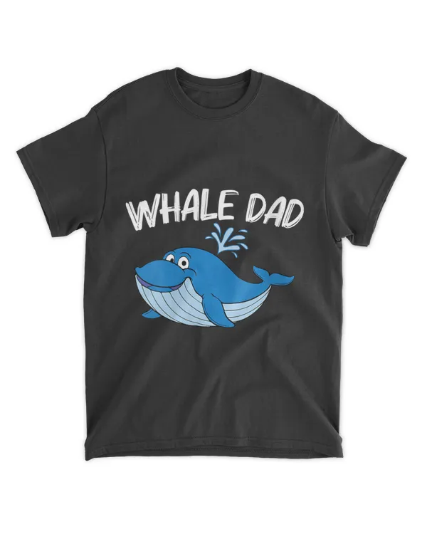 Womens Funny Whale Art For Dad Papa Orca Narwhal Blue Whales V-neck T-shirt