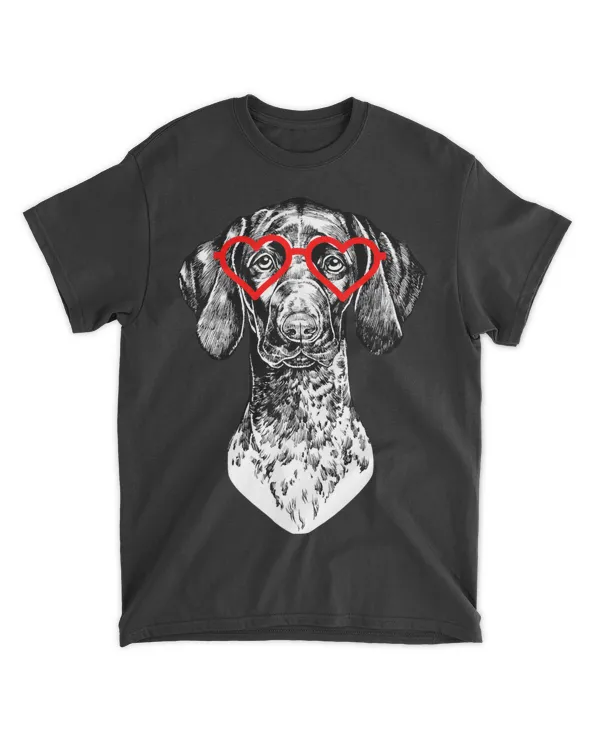 GSP Valentines Day German Shorthaired Pointer mom Dog Lover T-Shirt