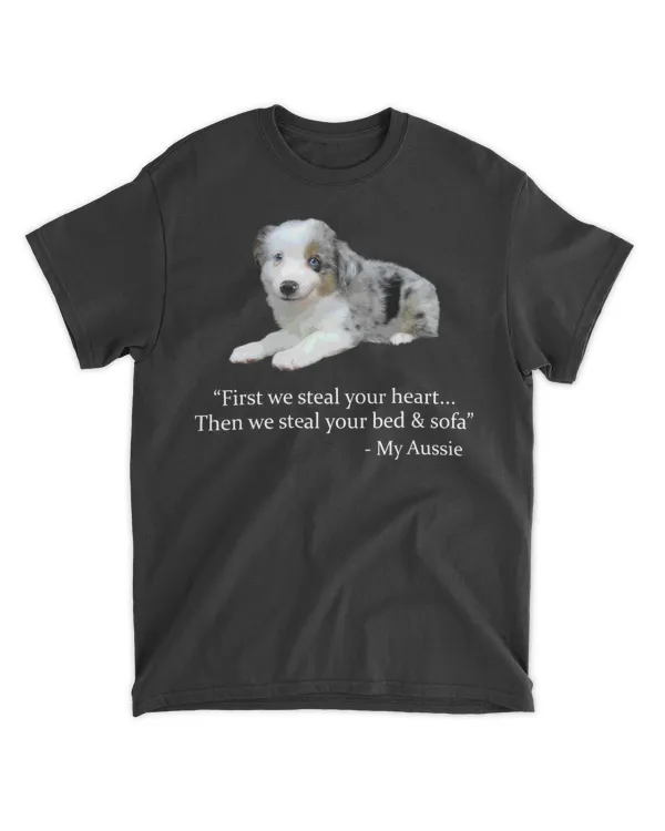 Cute Australian Shepherd Puppy Gift Adorable Shepard T-Shirt