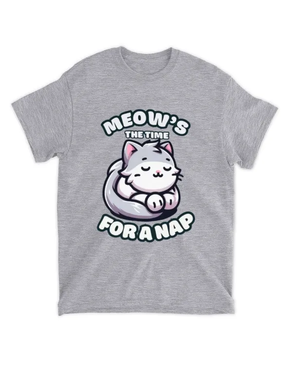 Meow's The Time For A Nap Cat T-shirt