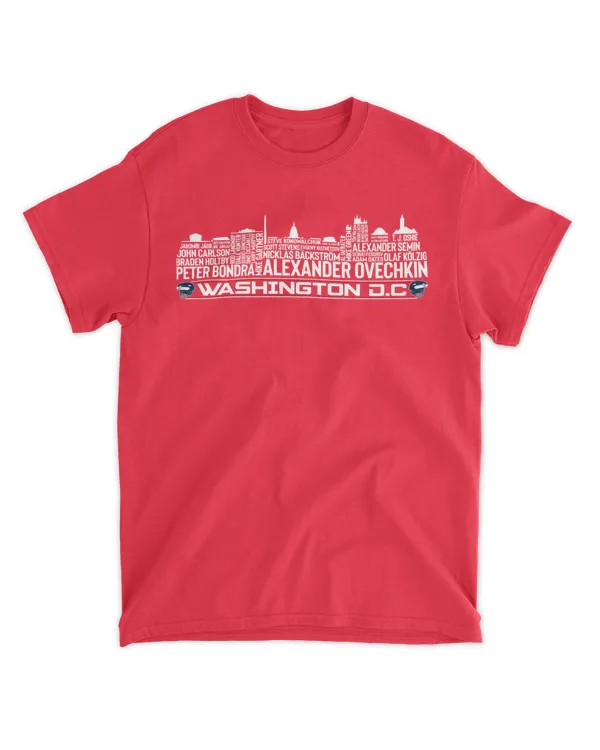 Washington Capitals Hockey NHL Legends Washington D.C City Skyline