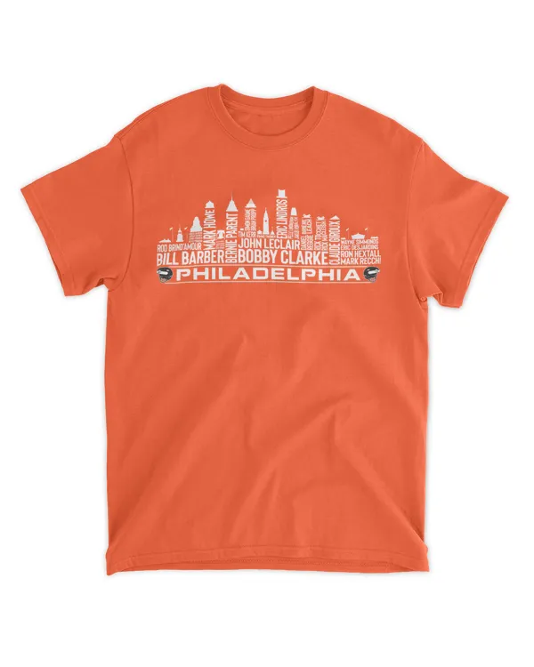 Philadelphia Flyers Hockey NHL Legends Philadelphia City Skyline