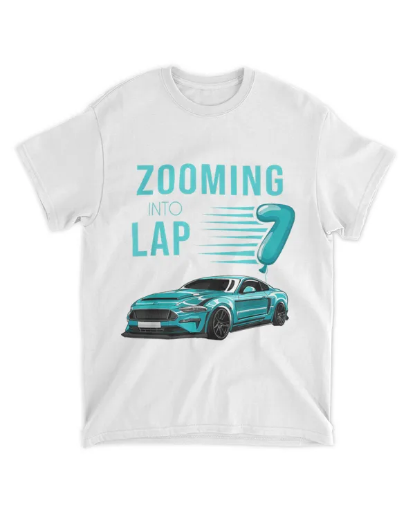 7th Birthday for 7 Year Old, Race Car Zooming T-Shirt Hoodie shirt