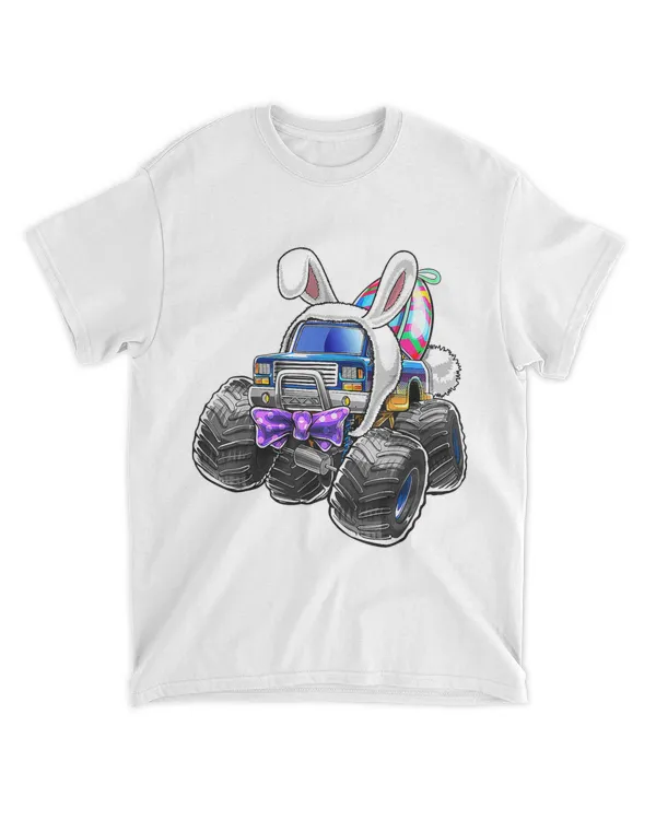 Happy Easter Monster Truck Easter Bunny Costume and Egg Boys T-Shirt hoodie shirt