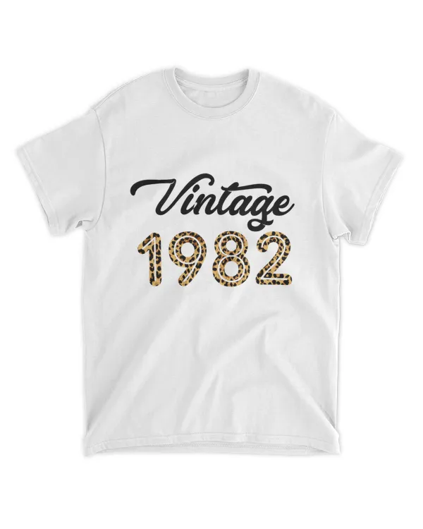 RD Vintage 1982 Birthday Shirts, Bday Gifts Shirt 2022, Leopard Birthday, 40th Birthday Gifts for Women