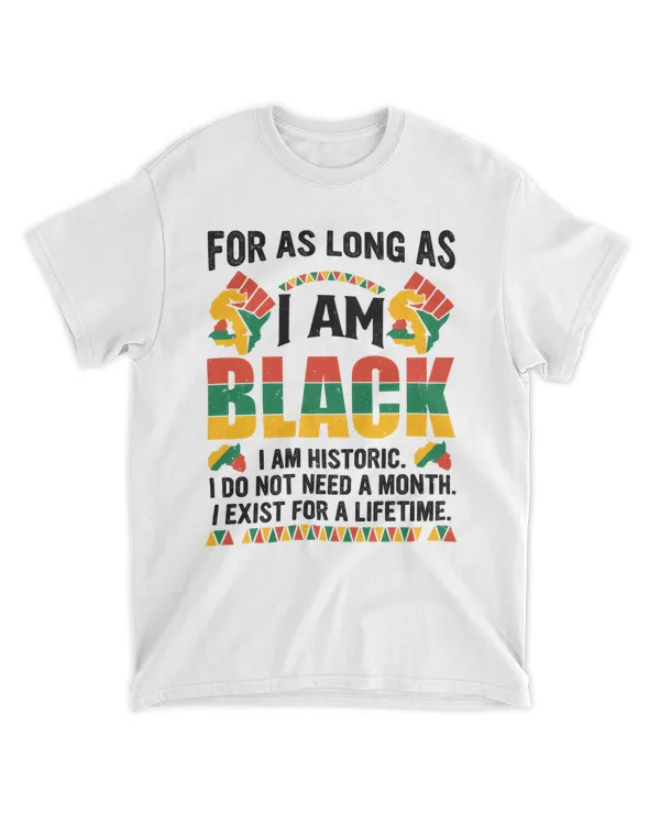 DH  Juneteenth Shirt, For as Long as I Am Black Shirt, Black History Shirt, Black Pride Shirt, Free ish 1865 black