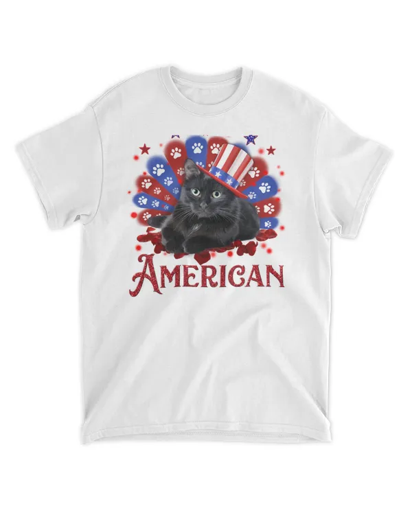 Black Cat Proud To Be An American