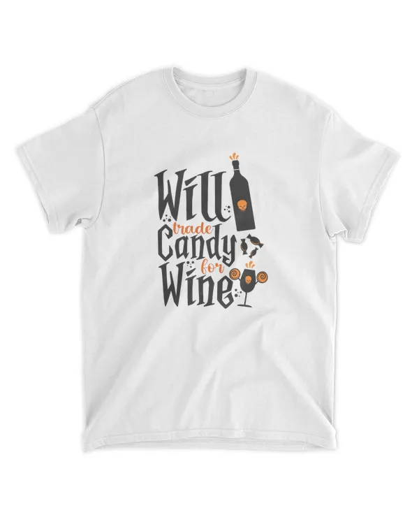 Will Trade Candy For WineHalloween Shirts Autumn Shirts