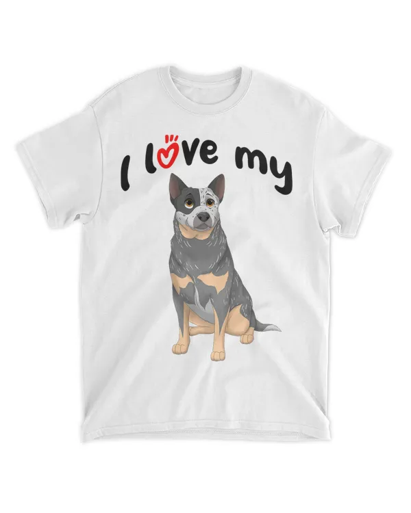 I Love My Blue Australian Cattle Dog Blue Heeler T-Shirt