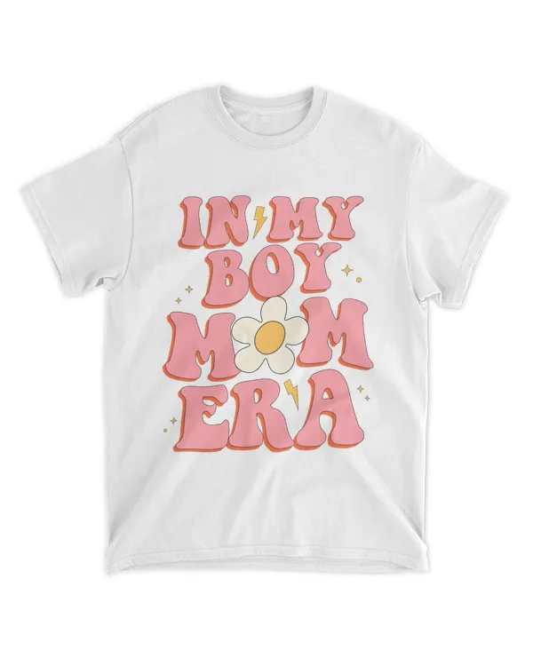 In My Boy Mom Era Trendy Mom of Girls Funny Mama Back T-Shirt (2)