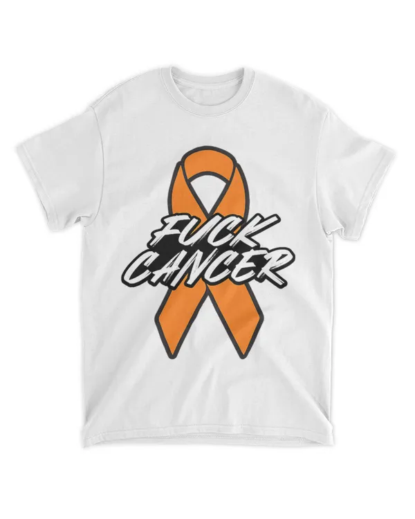 Fuck Kidney Brush Cancer Orange Ribbon Cancer Awareness