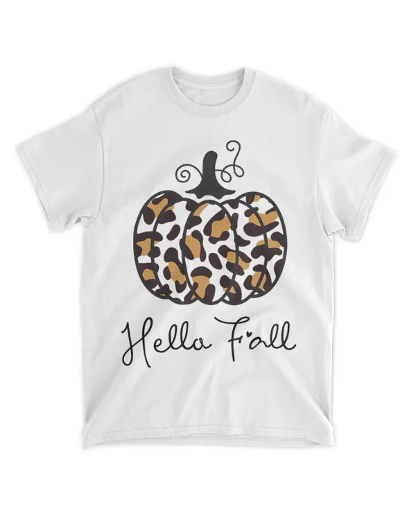 Hello Fall Cheetah Pumpkin Leopard Women Teen Girls Toddlers