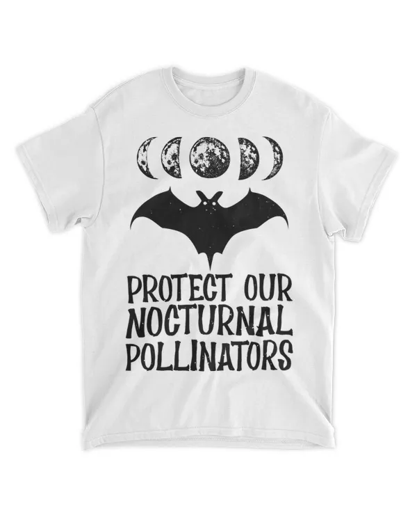 Protect Our Nocturnal Pollinators Halloween Bat Moon