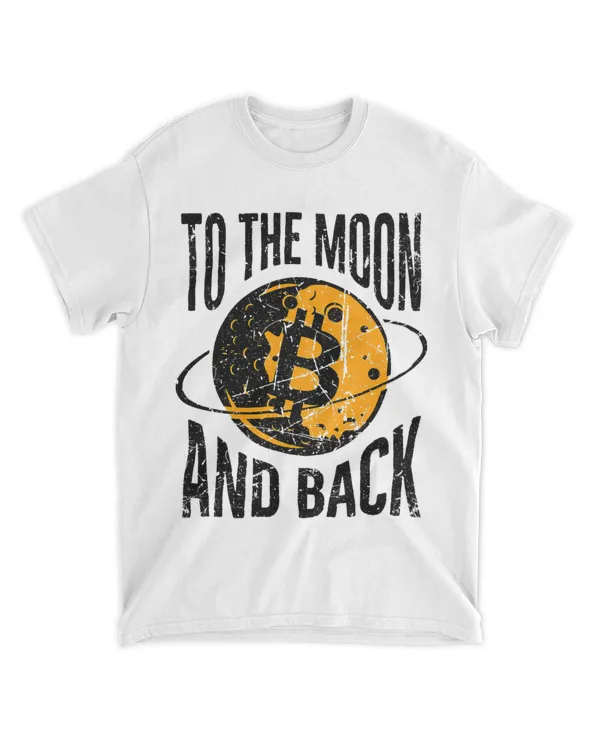 To The Moon and Back Bitcoin Cryptocurrency Vintage